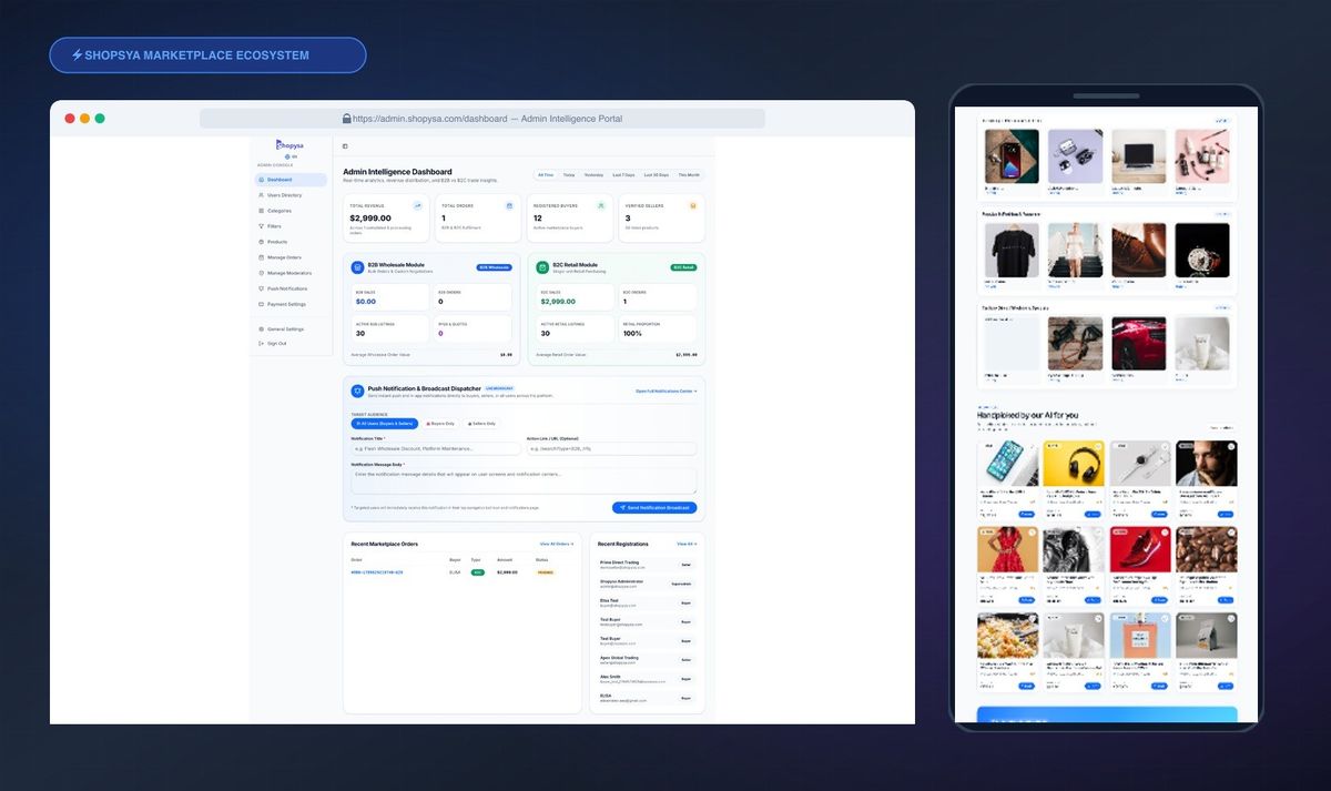 Appysa platform interfaces shown across desktop and mobile screens