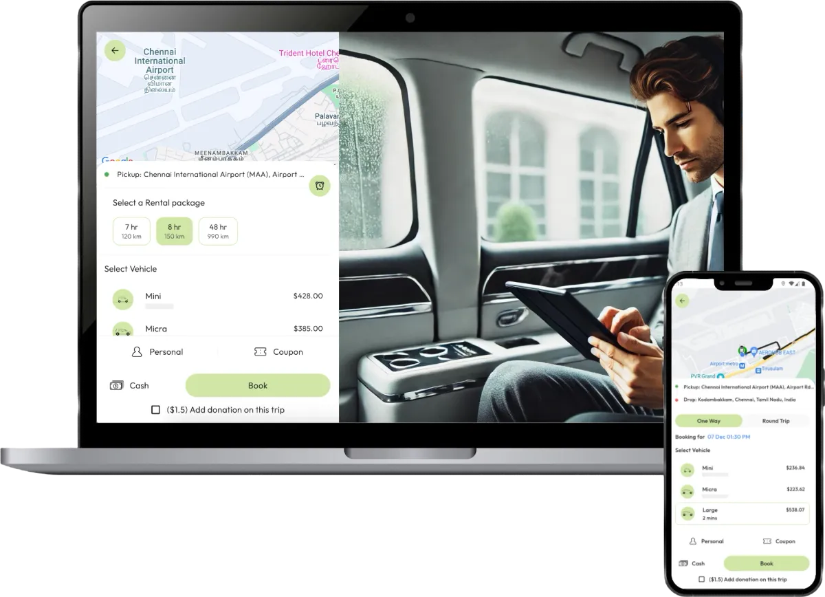 Curb clone licensed yellow cab dispatch app interface