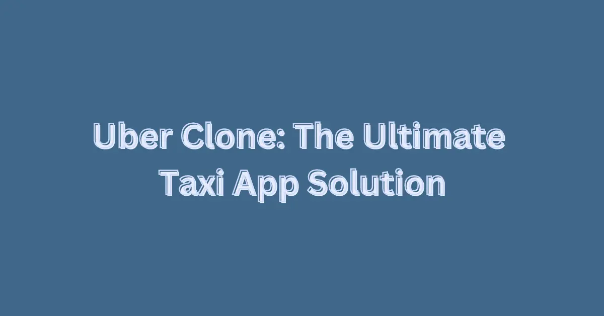 taxi app solution