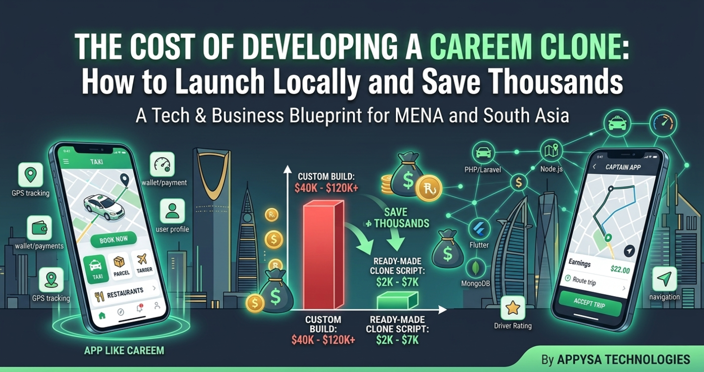 The Cost of Developing a Careem Clone – Appysa Technologies